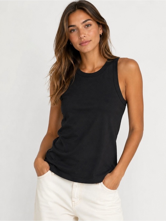 A.L.C. Tops - NEW! A.L.C. Black Cotton Sleeveless Tank Top Minimalist Luxury Essential Size XL